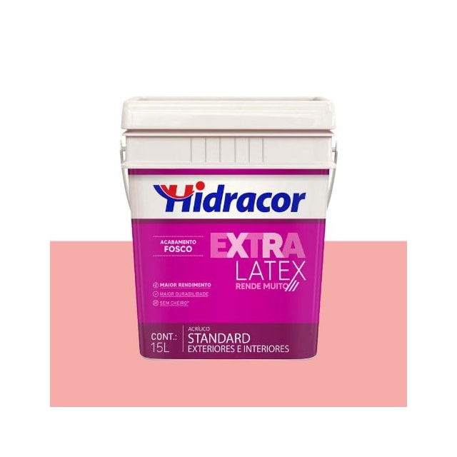 Tinta Extralatex Rosa Grená 15L - Hidracor