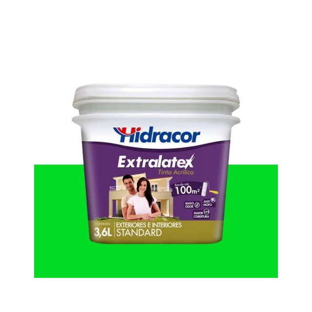 Tinta Extralatex Verde Limão 3,6L - Hidracor