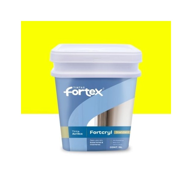 Tinta Fortcryl Amarelo Canário 15L - Fortex