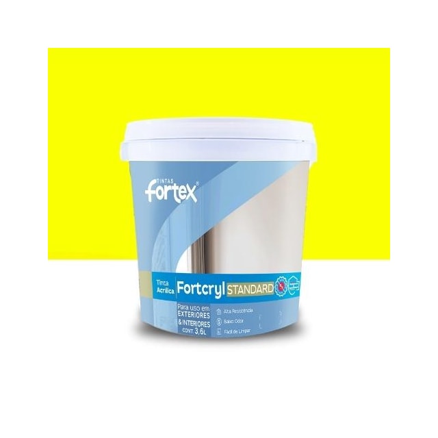 Tinta Fortcryl Amarelo Canário 3,6L - Fortex