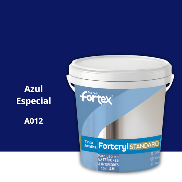 Tinta Fortcryl Azul Especial 3,6L - Fortex Tinta Fortcryl Azul Especial 3,6L - Fortex