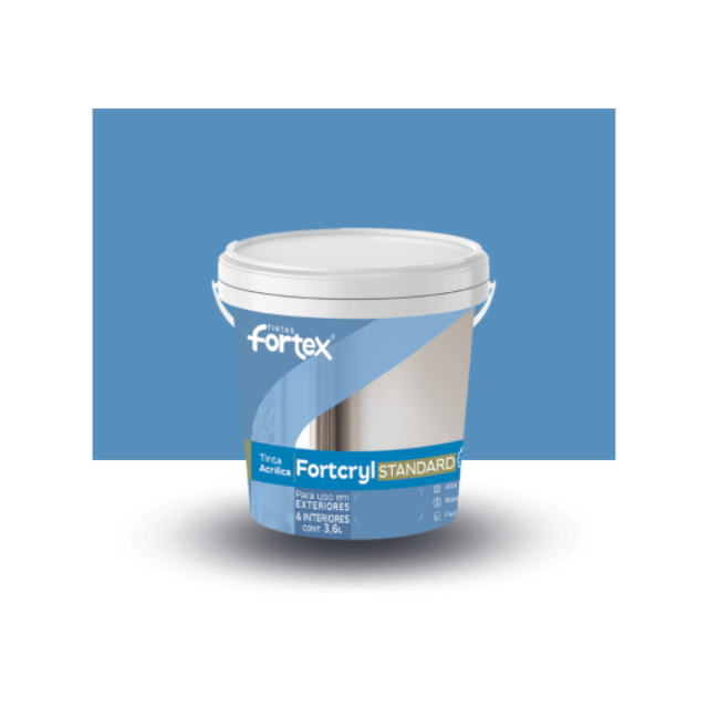Tinta Fortcryl Azul Profundo 3,6L - FORTEX Tinta Fortcryl Azul Profundo 3,6L - FORTEX