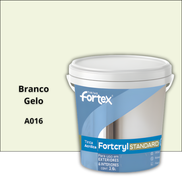 Tinta Fortcryl Branco Gelo 3,6L - Fortex Tinta Fortcryl Branco Gelo 3,6L - Fortex