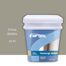 Tinta Fortcryl Cinza Médio 15L - FORTEX