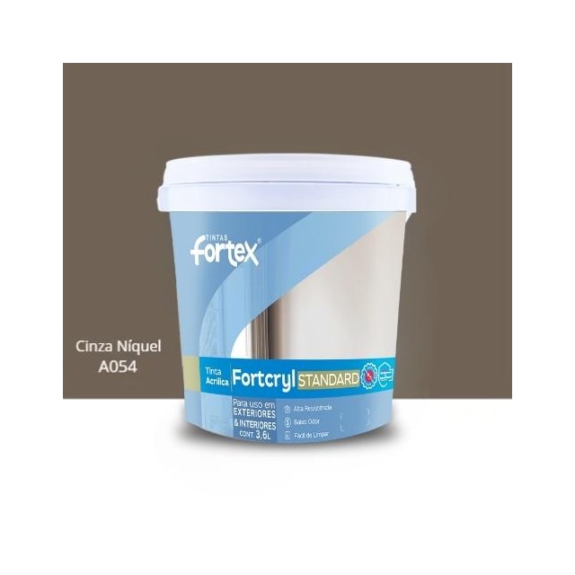 Tinta Fortcryl Cinza Níquel 3,6L - Fortex