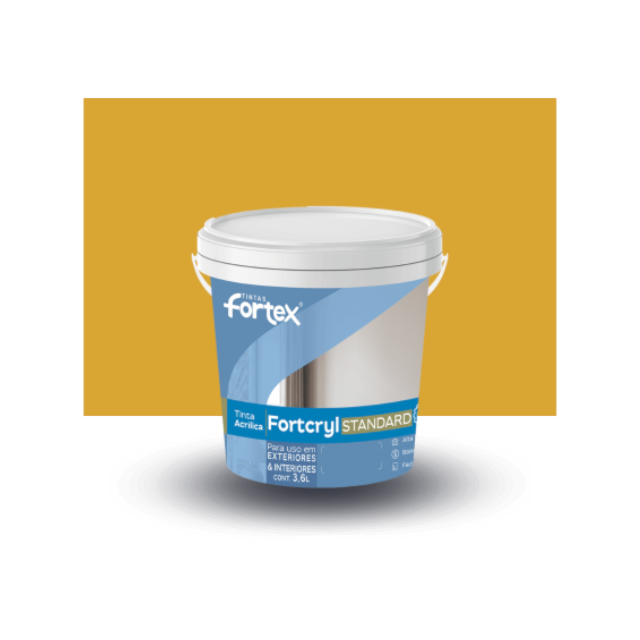 Tinta Fortcryl Ocrê Colonial 3,6L - FORTEX