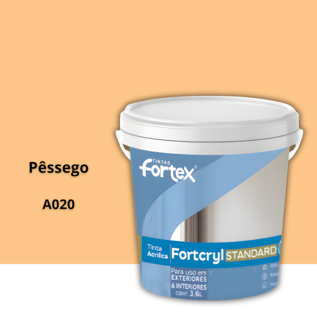 Tinta Fortcryl Pêssego 3,6L - Fortex