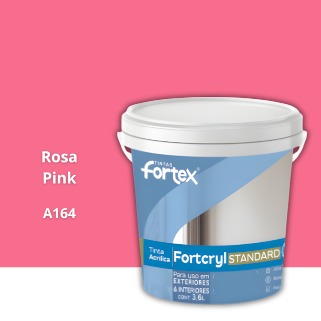 Tinta Fortcryl Rosa Pink 3,6L - FORTEX
