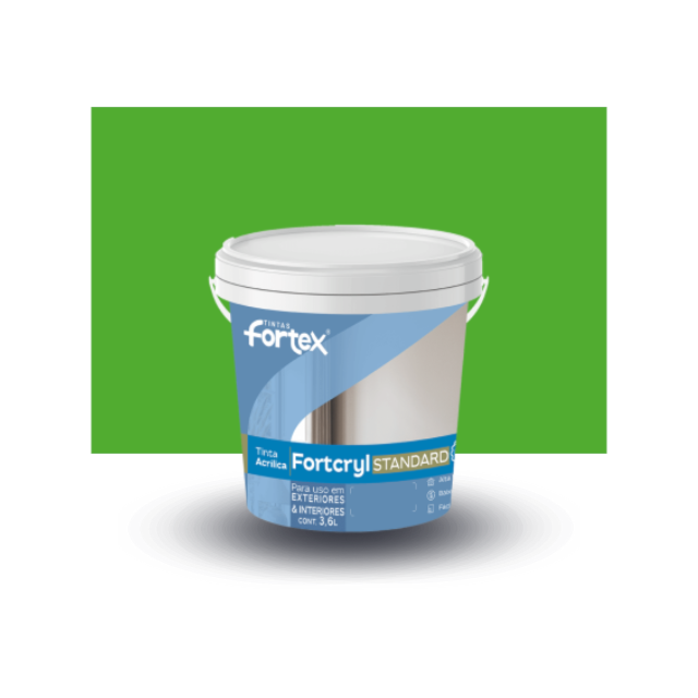 Tinta Fortcryl Verde Limão 3,6L - FORTEX