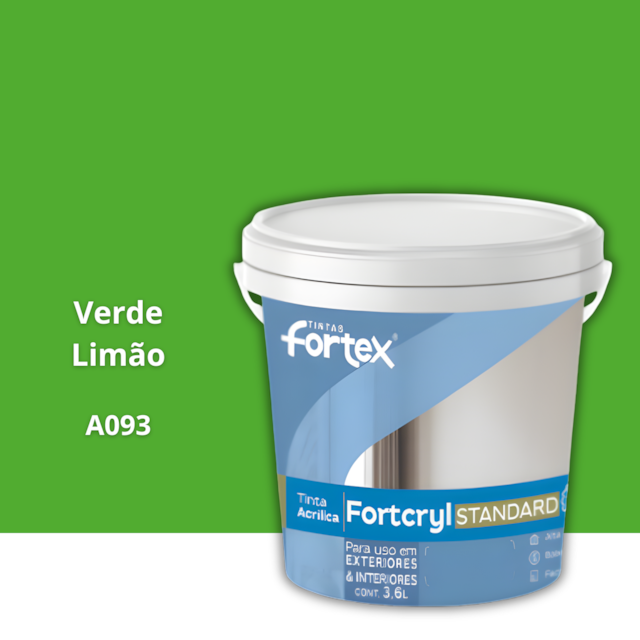 Tinta Fortcryl Verde Limão 3,6L - FORTEX Tinta Fortcryl Verde Limão 3,6L - FORTEX