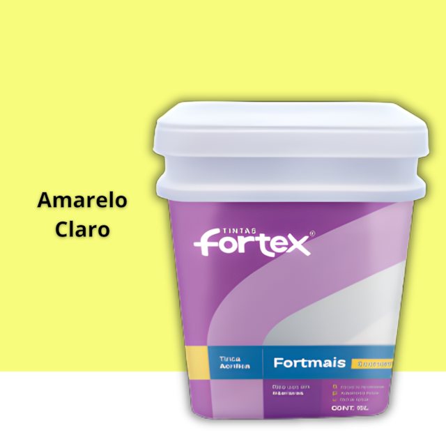 Tinta Fortmais Amarelo Claro 15L - FORTEX