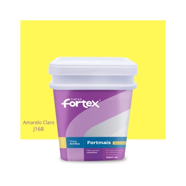 Tinta Fortmais Amarelo Claro 15L - Fortex