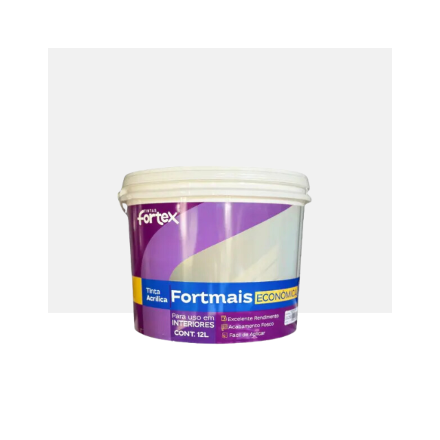 Tinta Fortmais Branco Gelo 12L - FORTEX Tinta Fortmais Branco Gelo 12L - FORTEX