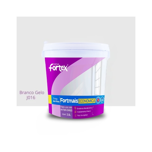 Tinta Fortmais Branco Gelo 3,6L - FORTEX