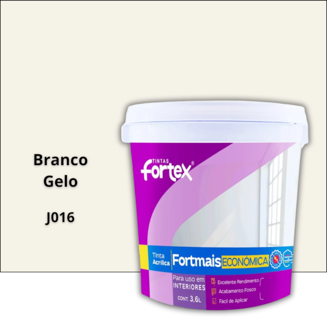 Tinta Fortmais Branco Gelo 3,6L - FORTEX Tinta Fortmais Branco Gelo 3,6L - FORTEX