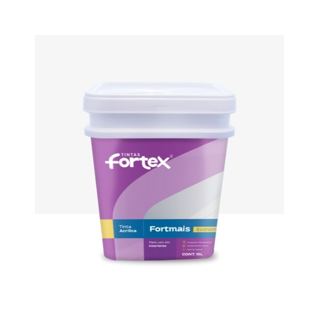 Tinta Fortmais Branco Neve 15L - FORTEX