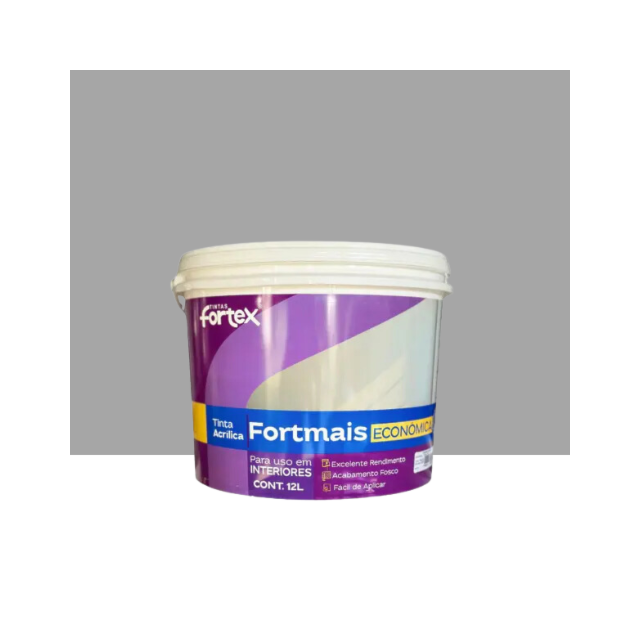 Tinta Fortmais Cinza Médio 12L - FORTEX Tinta Fortmais Cinza Médio 12L - FORTEX