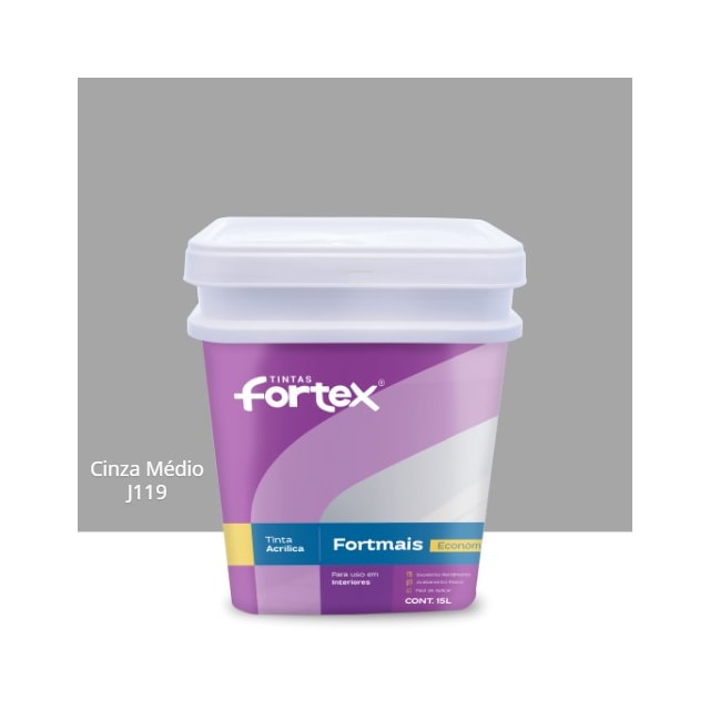 Tinta Fortmais Cinza Médio 15L - Fortex