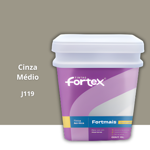Tinta Fortmais Cinza Médio 15L - FORTEX Tinta Fortmais Cinza Médio 15L - FORTEX