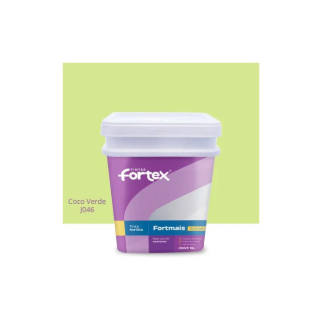 Tinta Fortmais Coco Verde 15L - FORTEX