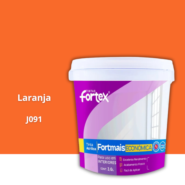 Tinta Fortmais Laranja 3,6L - Fortex Tinta Fortmais Laranja 3,6L - Fortex