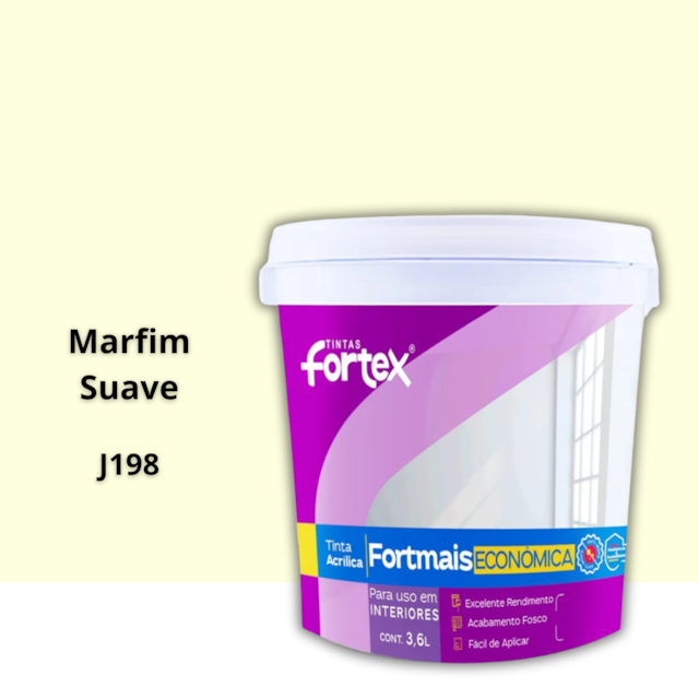 Tinta Fortmais Marfim Suave 3,6L - FORTEX Tinta Fortmais Marfim Suave 3,6L - FORTEX