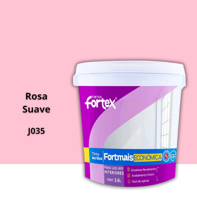 Tinta Fortmais Rosa Suave 3,6L - Fortex