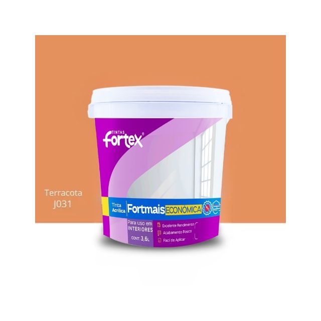 Tinta Fortmais Terracota 3,6L - Fortex Tinta Fortmais Terracota 3,6L - Fortex