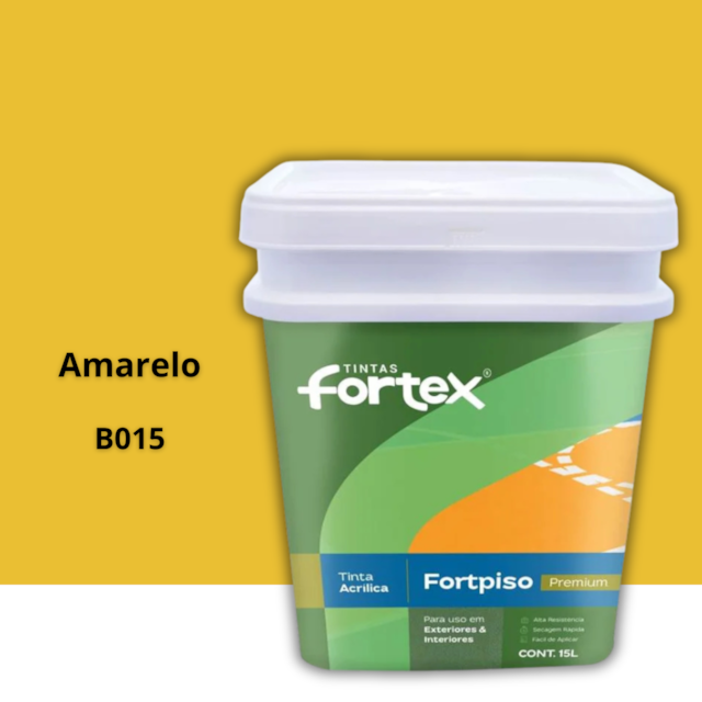 Tinta Fortpiso Amarelo 15L - FORTEX