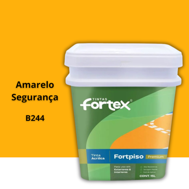 Tinta Fortpiso Amarelo Segurança 15L - FORTEX