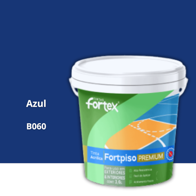 Tinta Fortpiso Azul 3,6L - Fortex