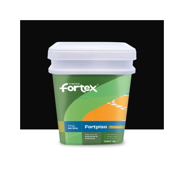 Tinta Fortpiso Preto 15L - Fortex