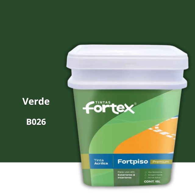 Tinta Fortpiso Verde 15L - Fortex