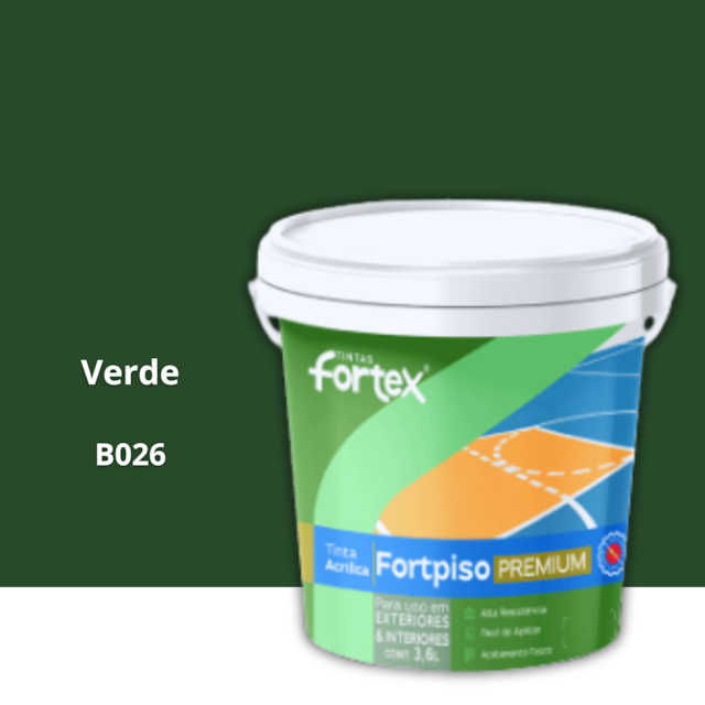 Tinta Fortpiso Verde 3,6L - Fortex
