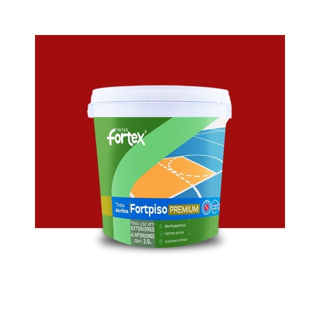 Tinta Fortpiso Vermelho 3,6L - Fortex