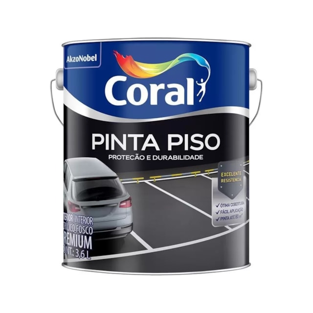 Tinta Pinta Piso Amarelo Demarcação 3,6L - Coral
