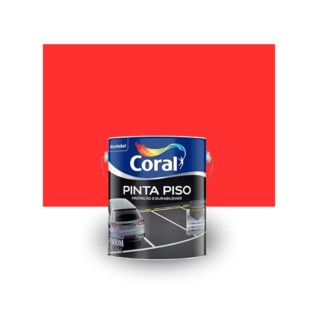Tinta Pinta Piso Vermelho 3,6L - Coral Tinta Pinta Piso Vermelho 3,6L - Coral