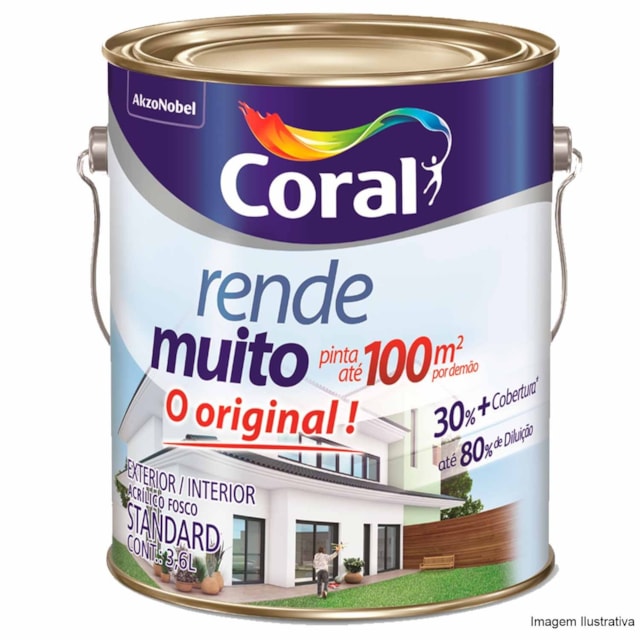 Tinta Rende Muito Branco 3,6L - Coral