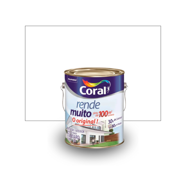 Tinta Rende Muito Branco 3,6L - Coral Tinta Rende Muito Branco 3,6L - Coral