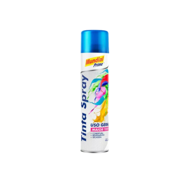 Tinta Spray 400ml Uso Geral Azul - MUNDIAL PRIME