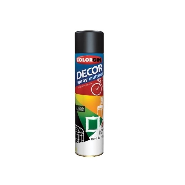 Tinta Spray Decor Preto 360ml - Colorgin