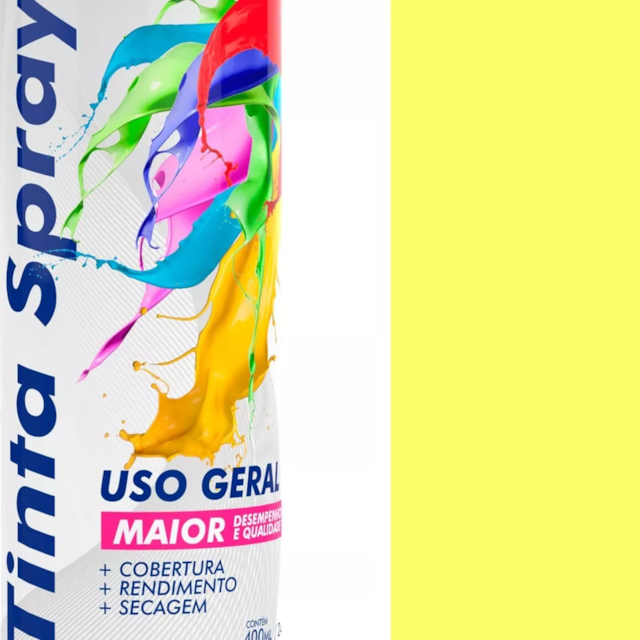 Tinta Spray Luminosa 400ml Amarelo - MUNDIAL Tinta Spray Luminosa 400ml Amarelo - MUNDIAL
