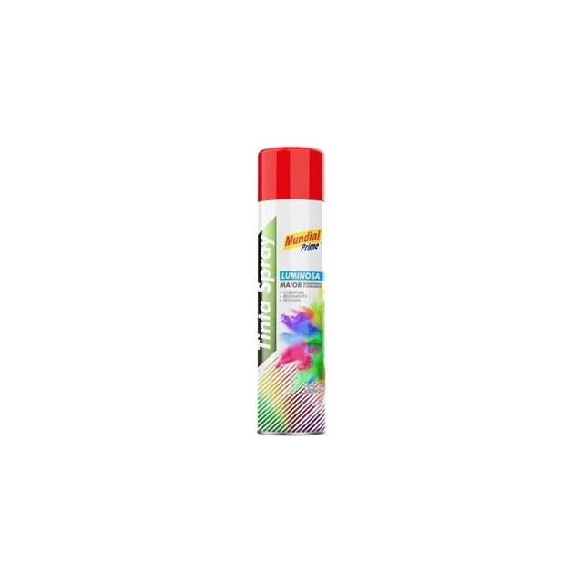 Tinta Spray Luminosa 400ml Vermelho - MUNDIAL Tinta Spray Luminosa 400ml Vermelho - MUNDIAL