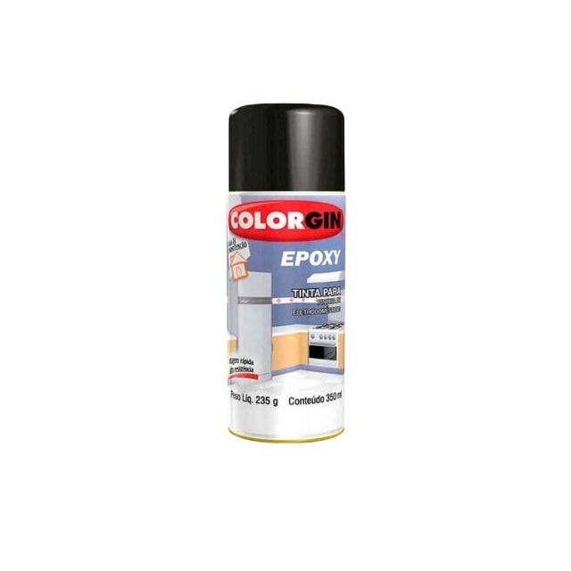 Tinta Spray Metal Preto 350ml - Colorgin