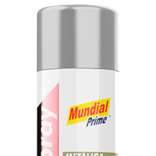 Tinta Spray Metálica Prata 400ml - MUNDIAL Tinta Spray Metálica Prata 400ml - MUNDIAL