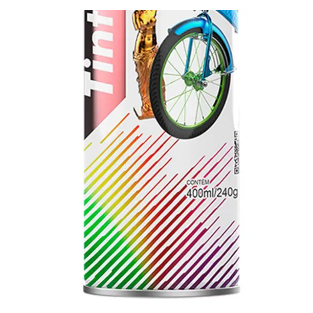 Tinta Spray Metálica Prata 400ml - MUNDIAL Tinta Spray Metálica Prata 400ml - MUNDIAL