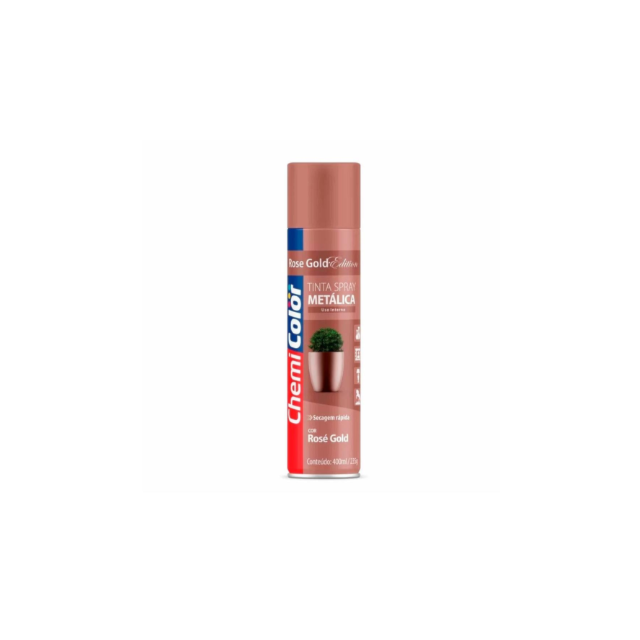 Tinta Spray Metálica Rosé Gold 400ML - CHEMICOLOR