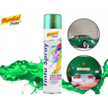 Tinta Spray Metálica Verde 400ml - MUNDIAL Tinta Spray Metálica Verde 400ml - MUNDIAL