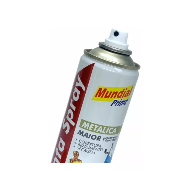Tinta Spray Metálica Verde 400ml - MUNDIAL Tinta Spray Metálica Verde 400ml - MUNDIAL