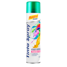 Tinta Spray Metálica Verde 400ml - MUNDIAL Tinta Spray Metálica Verde 400ml - MUNDIAL
